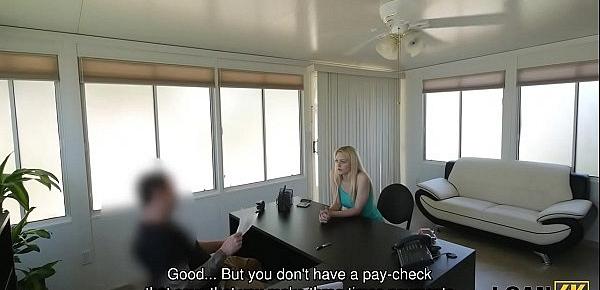  LOAN4K. Man grabs camera and organizes porn casting in loan agency